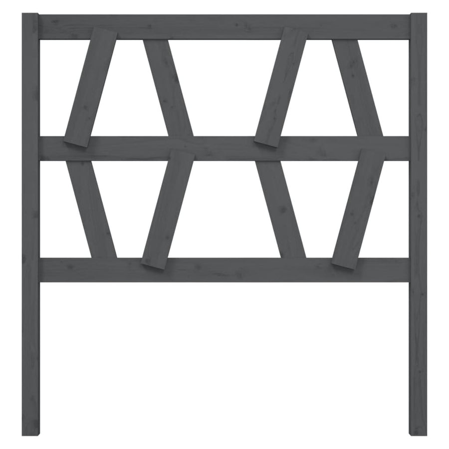 Hoofdbord 96X4X00 Cm Massief Grenenhout 96 x 100 cm Grijs