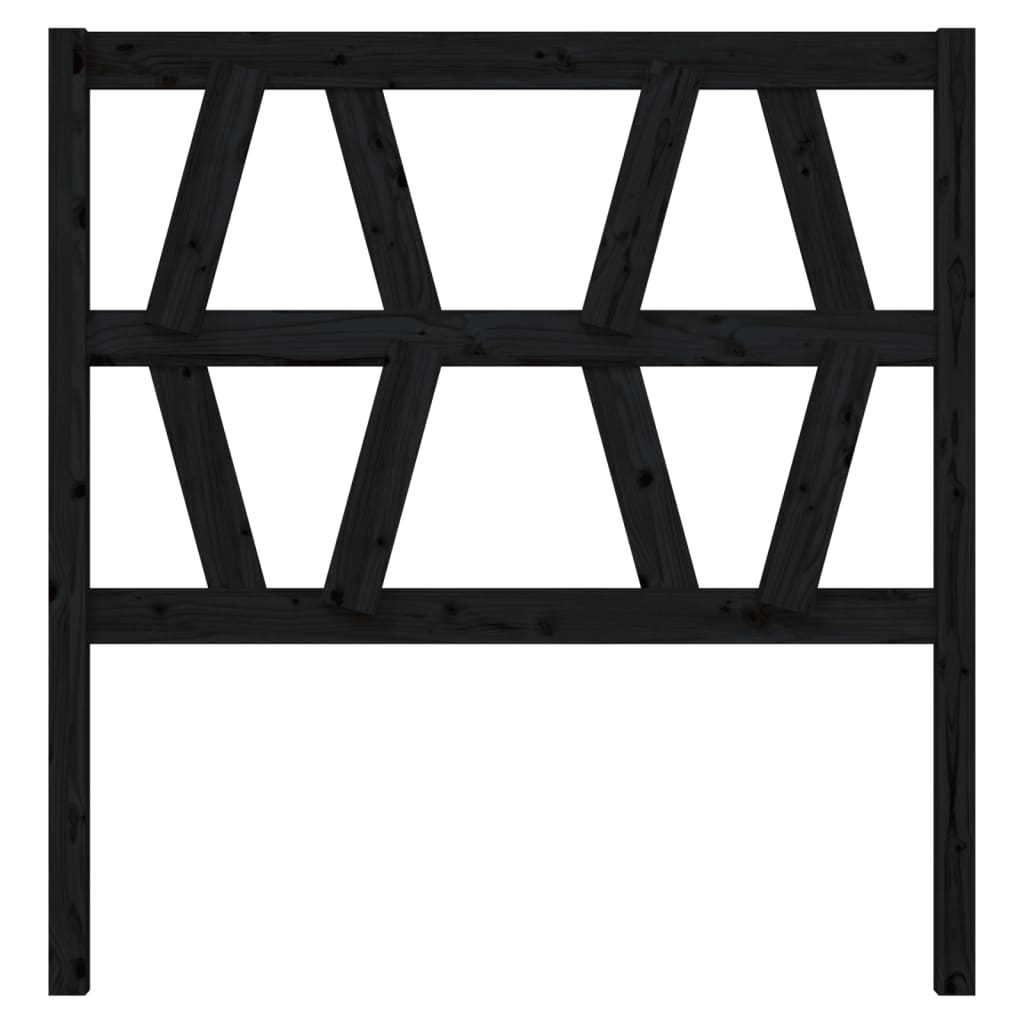 Hoofdbord 96X4X00 Cm Massief Grenenhout 96 x 100 cm Zwart