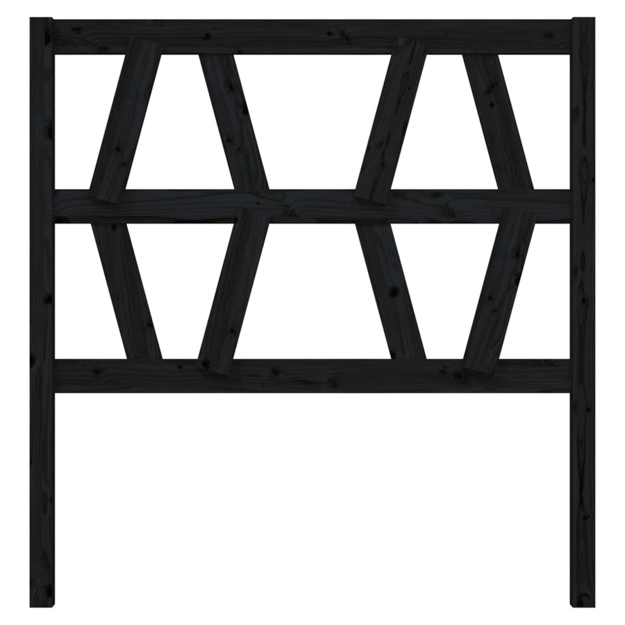 Hoofdbord 96X4X00 Cm Massief Grenenhout 96 x 100 cm Zwart