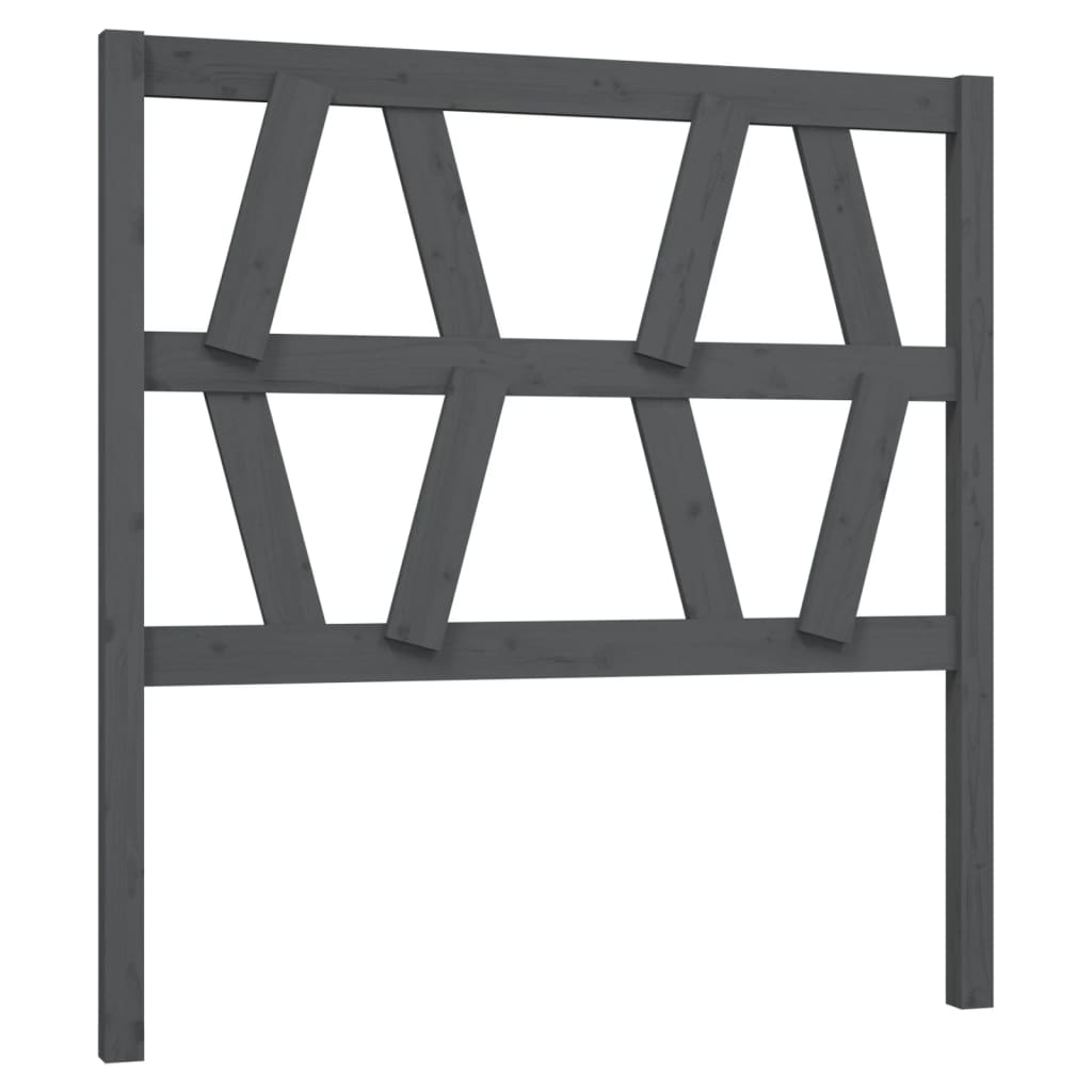 Hoofdbord 06X4X00 Cm Massief Grenenhout 106 x 100 cm Grijs