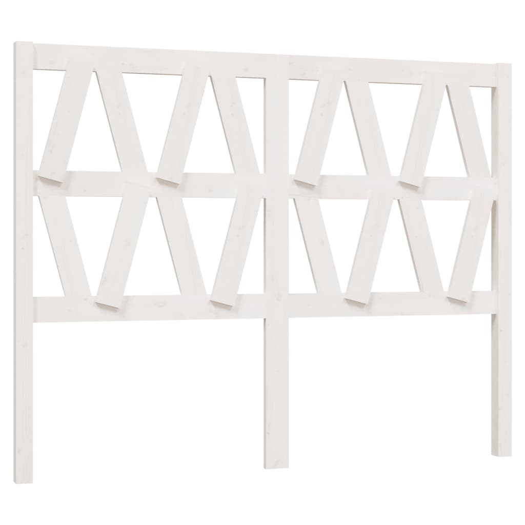 Hoofdbord 26X4X00 Cm Massief Grenenhout 126 x 100 cm Wit