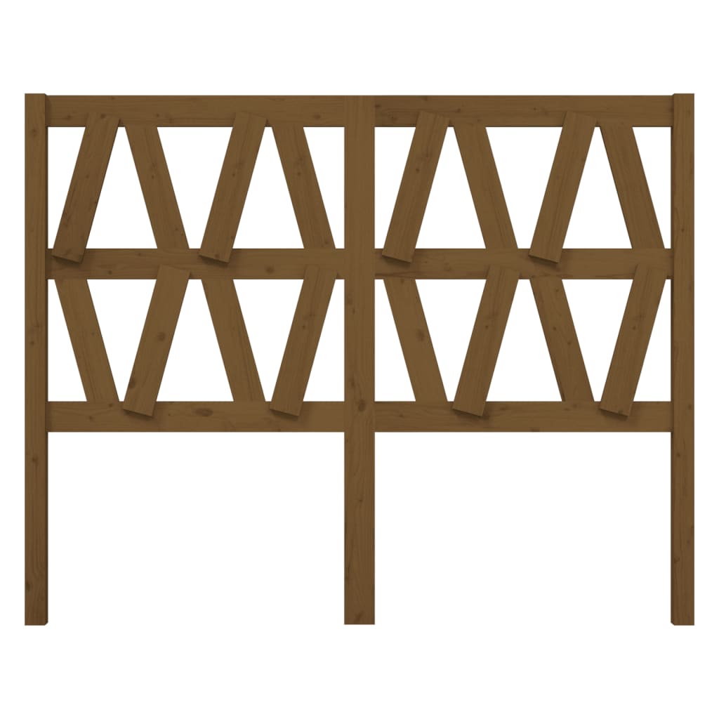Hoofdbord 26X4X00 Cm Massief Grenenhout 126 x 100 cm Honingbruin