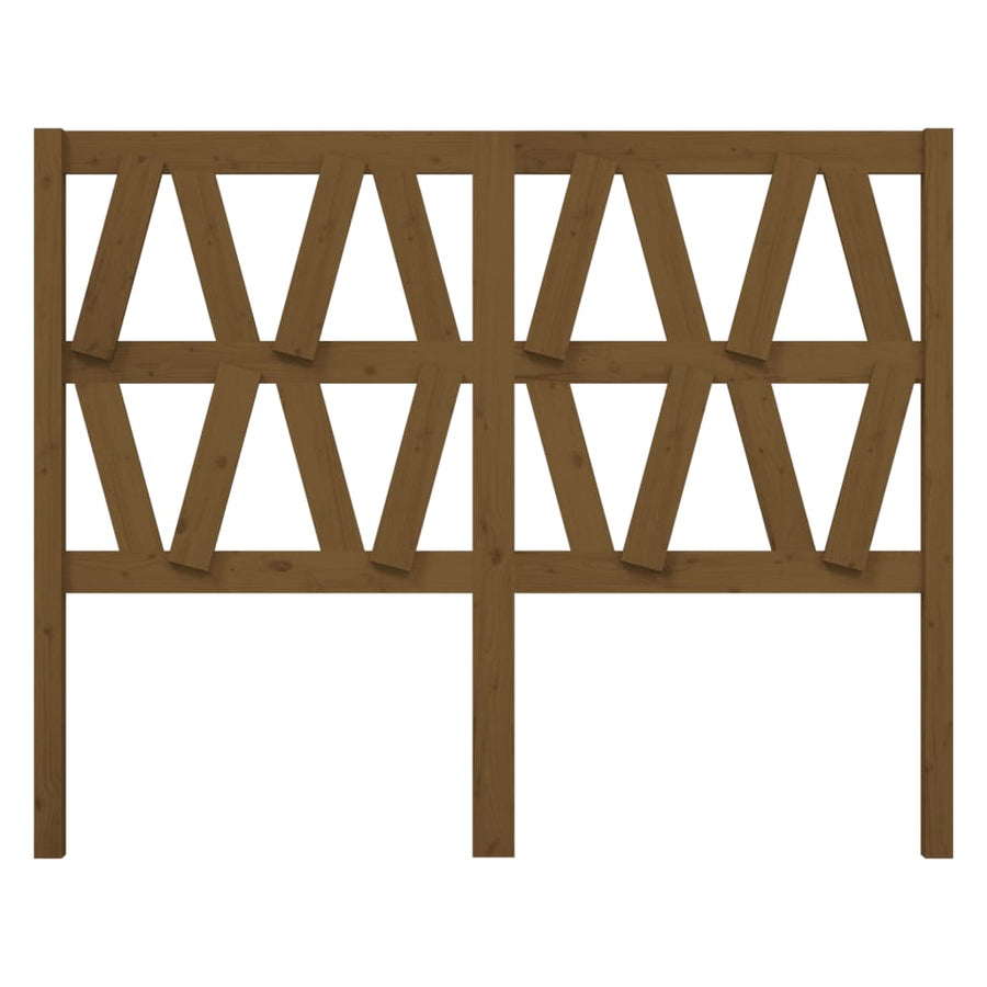 Hoofdbord 26X4X00 Cm Massief Grenenhout 126 x 100 cm Honingbruin