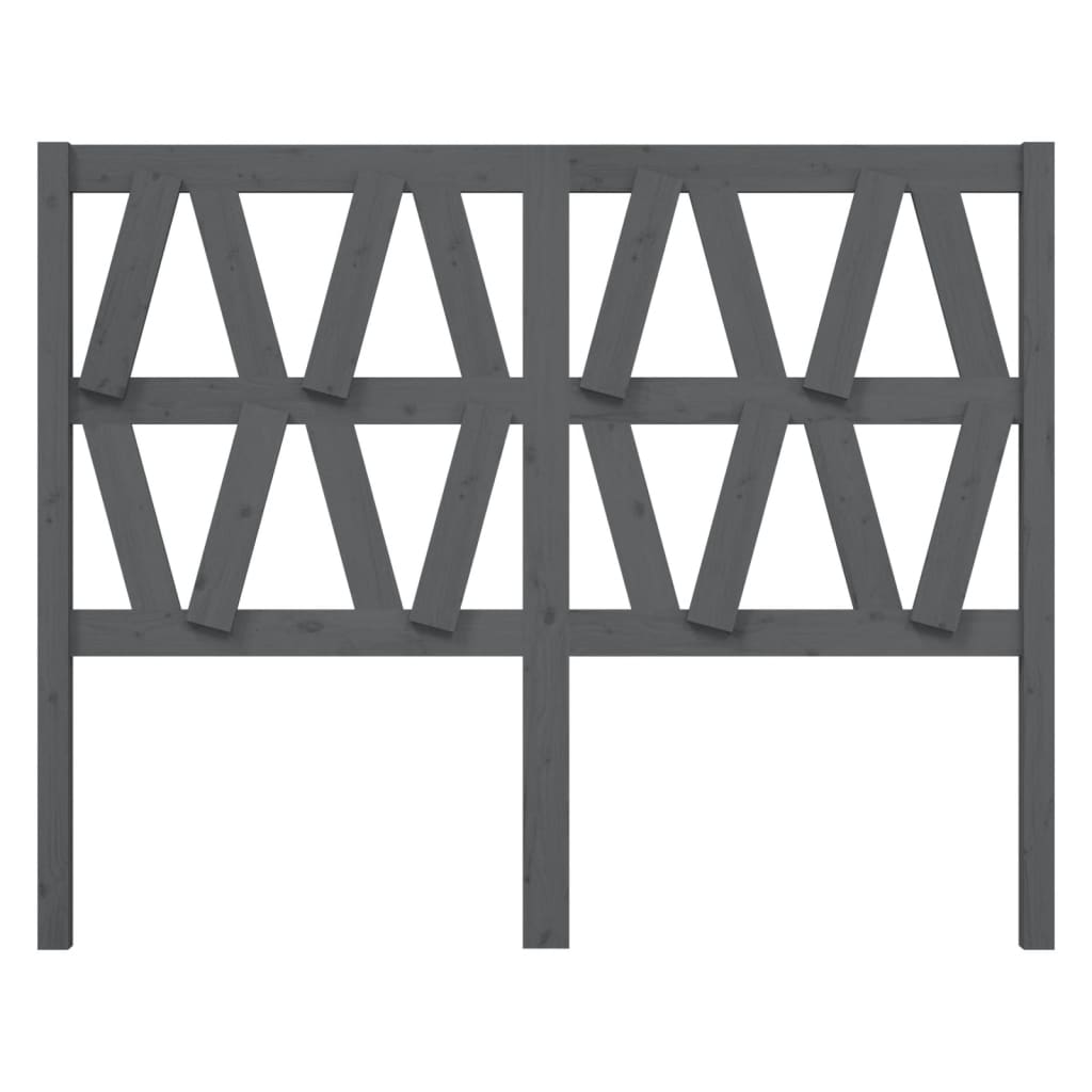 Hoofdbord 46X4X00 Cm Massief Grenenhout 146 x 100 cm Grijs
