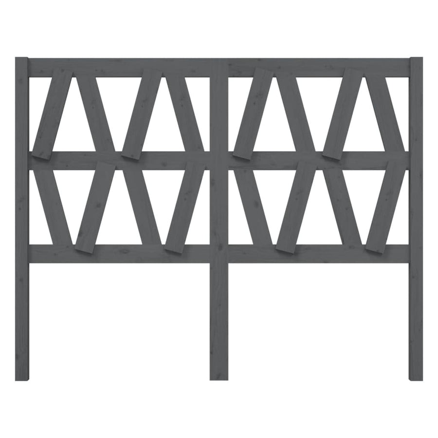 Hoofdbord 46X4X00 Cm Massief Grenenhout 146 x 100 cm Grijs