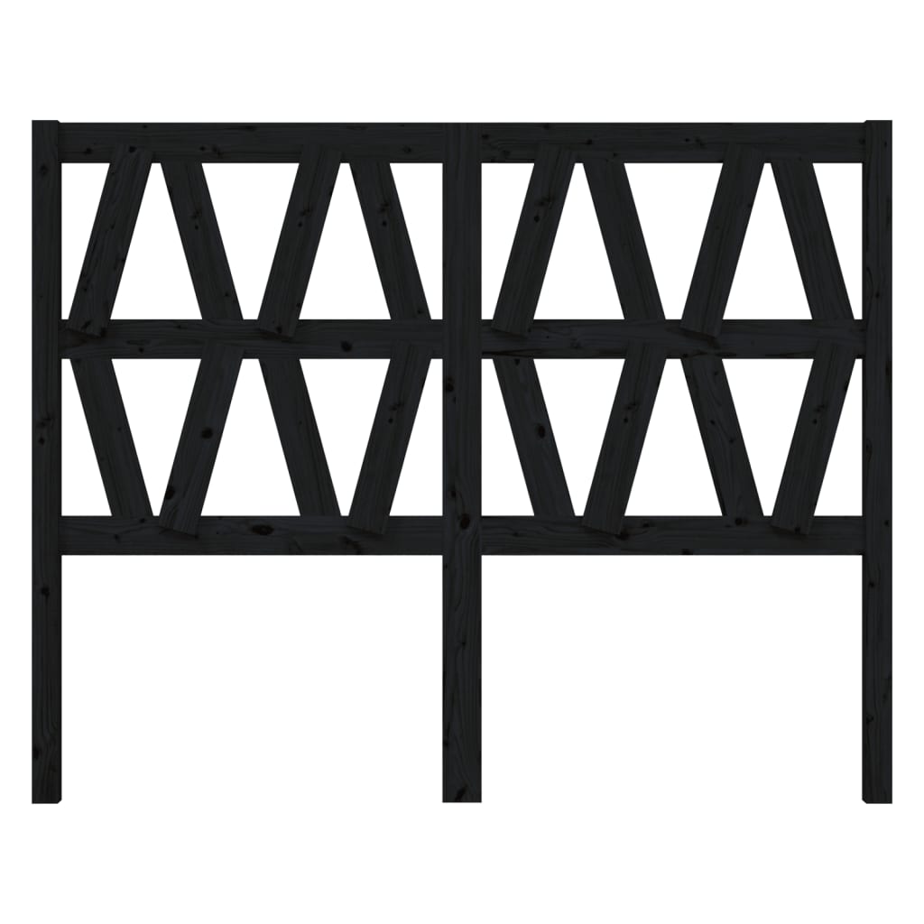 Hoofdbord 46X4X00 Cm Massief Grenenhout 146 x 100 cm Zwart