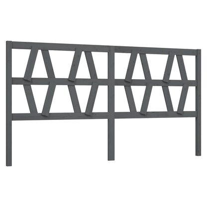 Hoofdbord 206X4X00 Cm Massief Grenenhout 206 x 100 cm Grijs