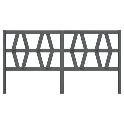 Hoofdbord 206X4X00 Cm Massief Grenenhout 206 x 100 cm Grijs