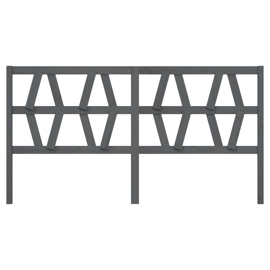 Hoofdbord 206X4X00 Cm Massief Grenenhout 206 x 100 cm Grijs