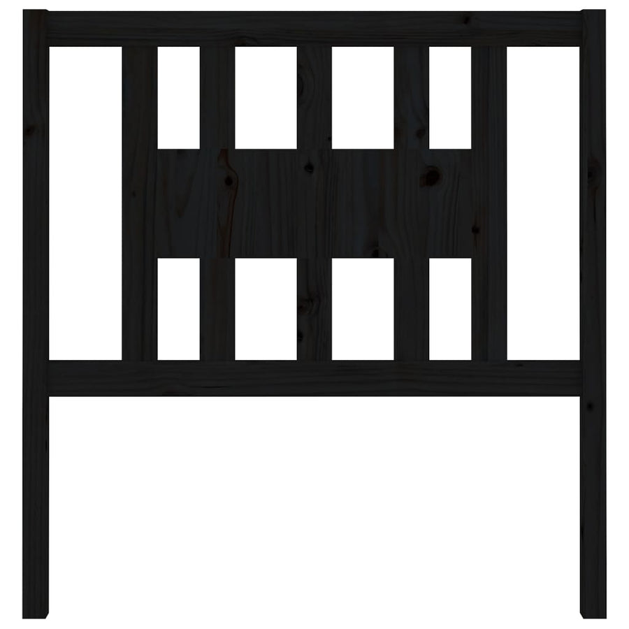 Hoofdbord 8X4X00 Cm Massief Grenenhout 81 x 100 cm Zwart