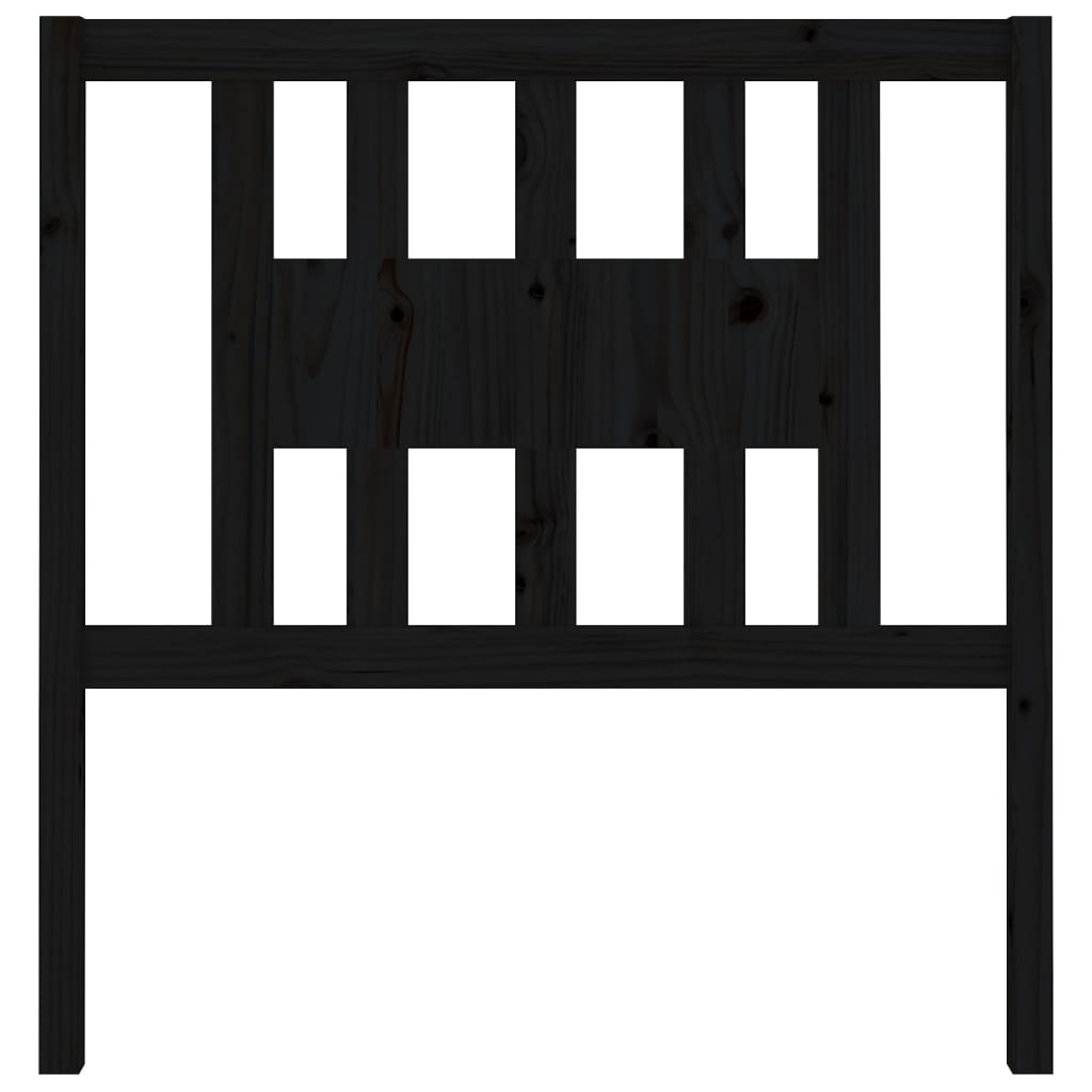Hoofdbord 96X4X00 Cm Massief Grenenhout 96 x 100 cm Zwart