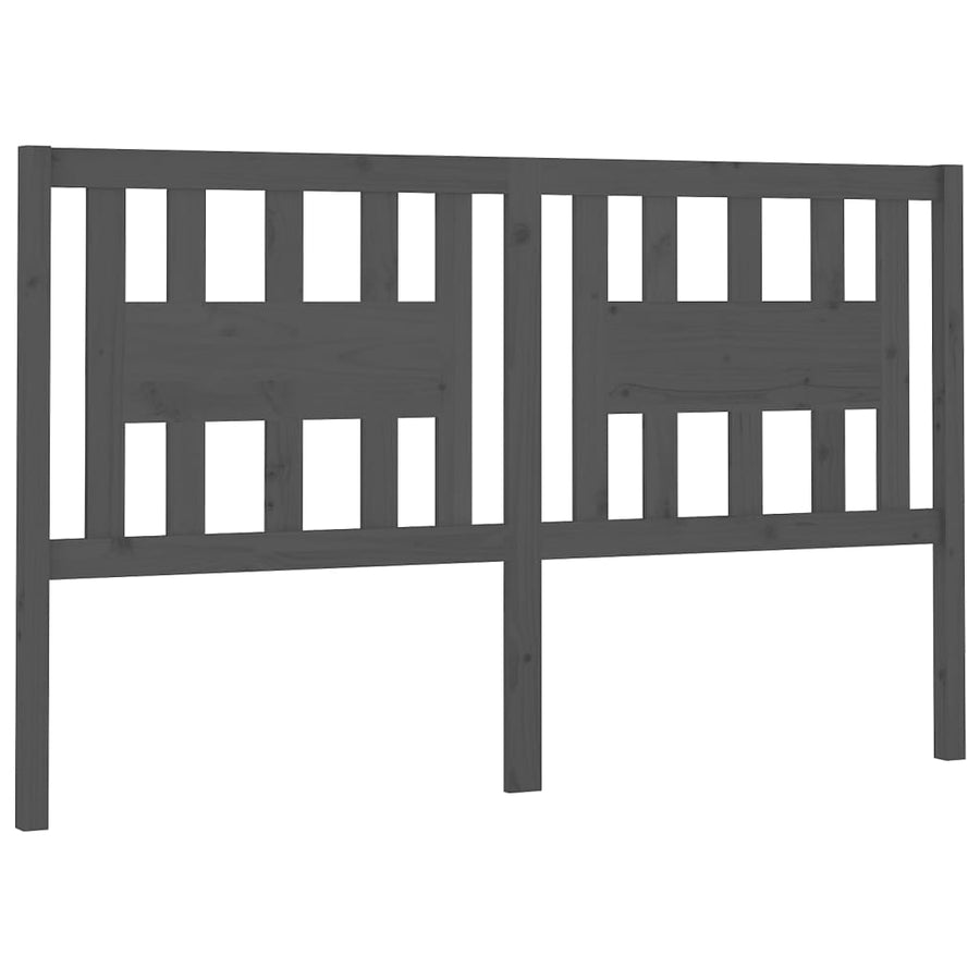 Hoofdbord 66X4X00 Cm Massief Grenenhout 166 x 100 cm Grijs