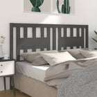 Headboard 206x4x100 cm solid pine wood grey