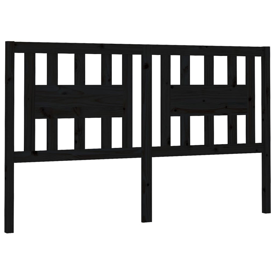 Hoofdbord 206X4X00 Cm Massief Grenenhout 206 x 100 cm Zwart