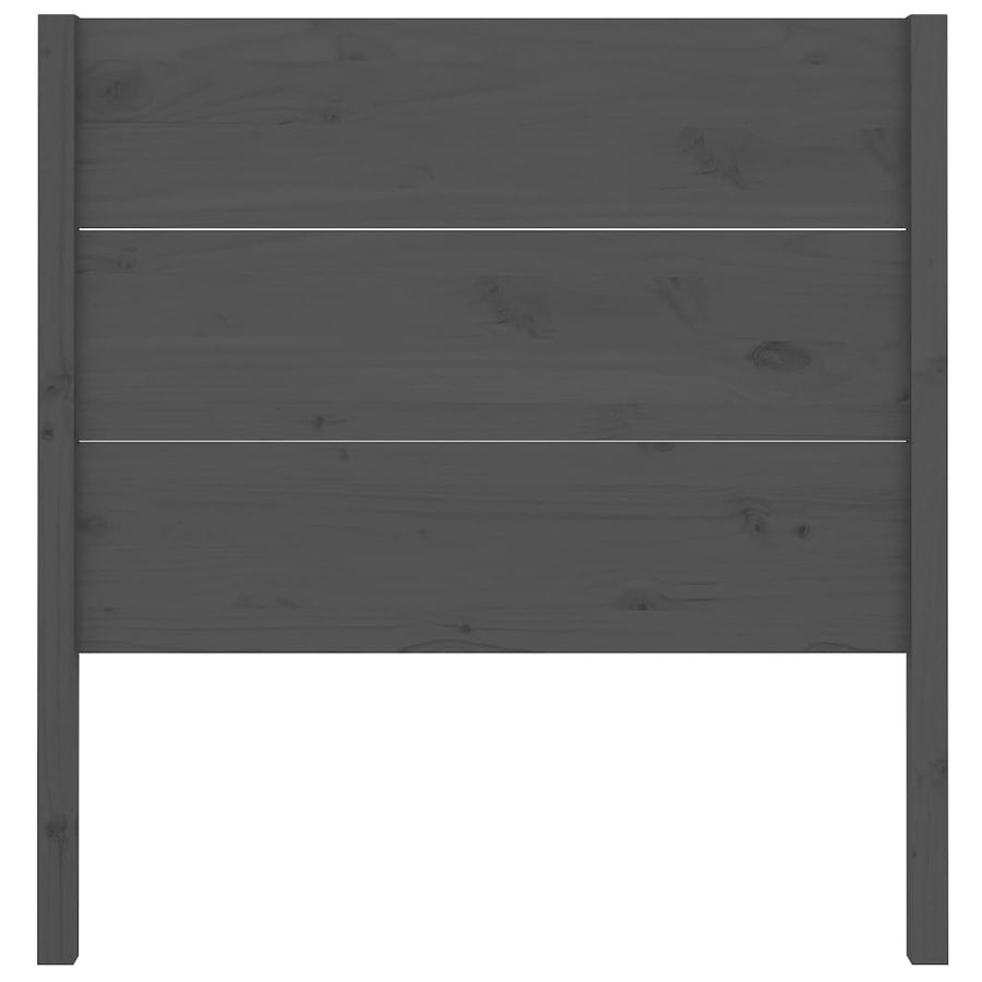 Hoofdbord 96X4X00 Cm Massief Grenenhout 96 x 100 cm Grijs