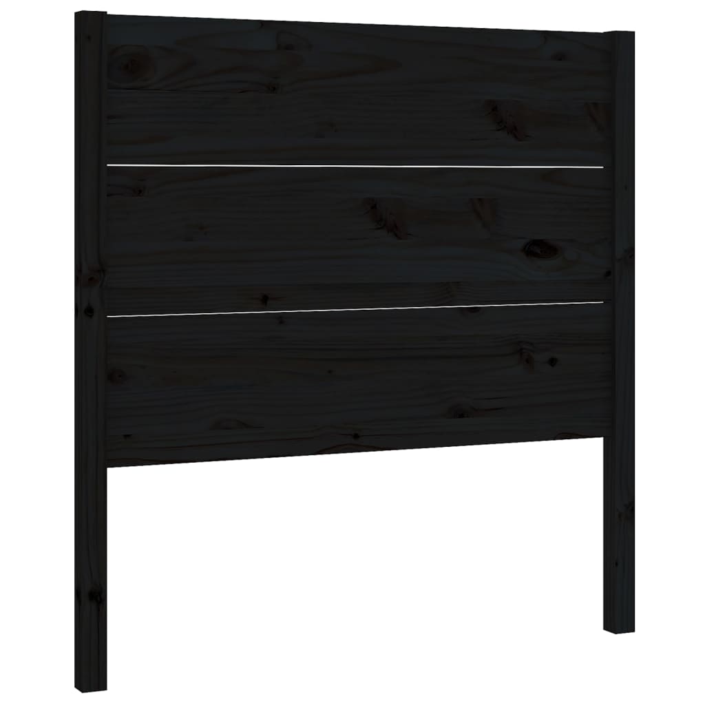 Hoofdbord 96X4X00 Cm Massief Grenenhout 96 x 100 cm Zwart