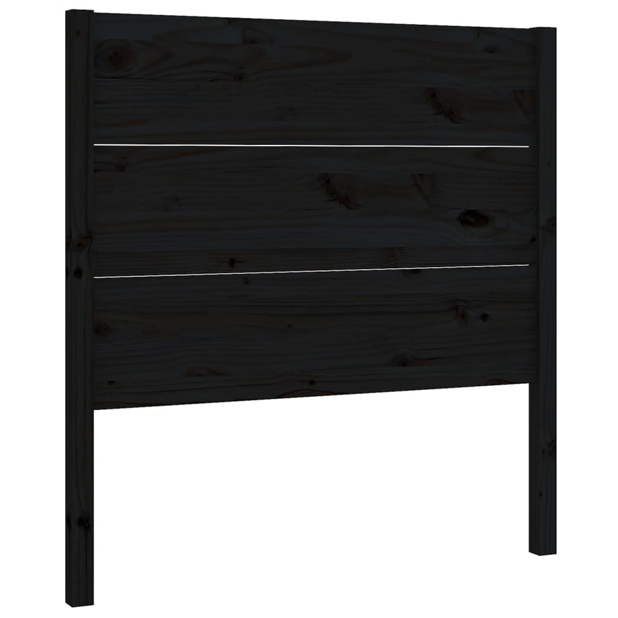 Hoofdbord 96X4X00 Cm Massief Grenenhout 96 x 100 cm Zwart
