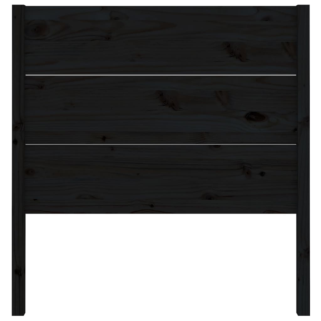 Hoofdbord 96X4X00 Cm Massief Grenenhout 96 x 100 cm Zwart