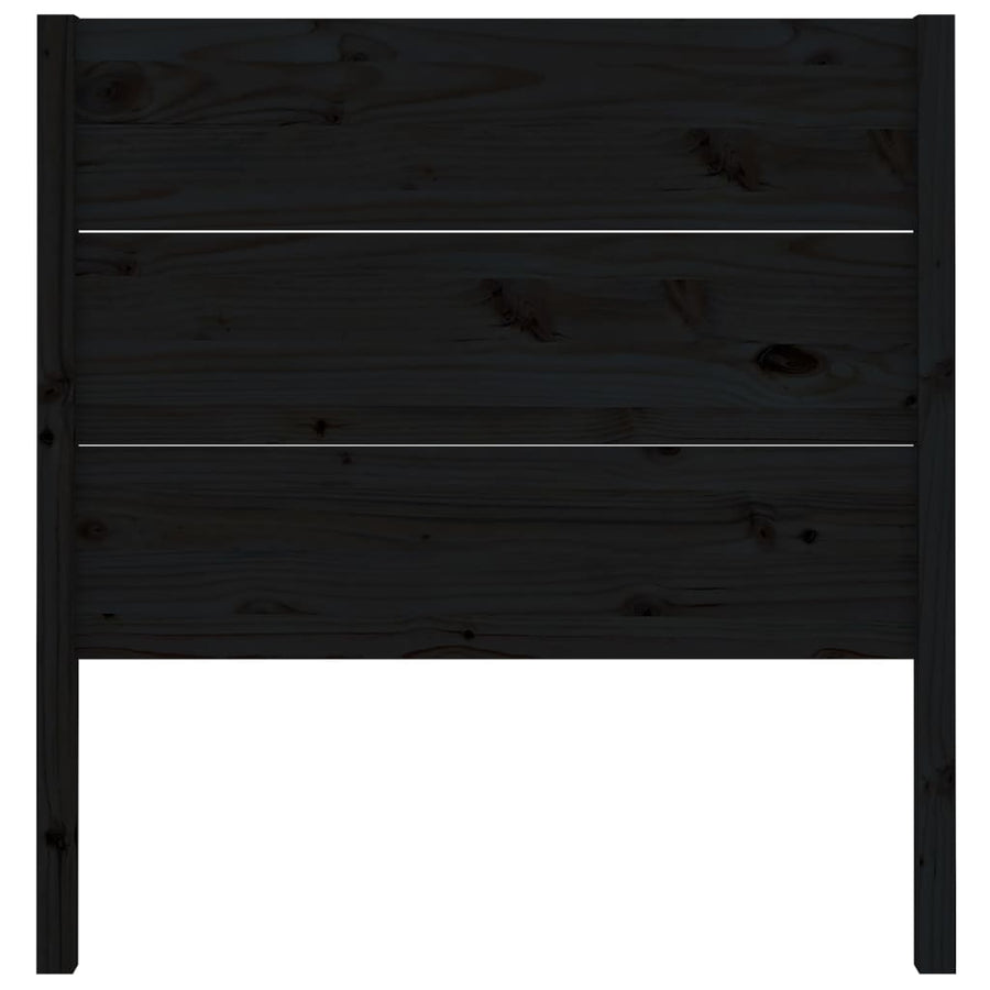 Hoofdbord 96X4X00 Cm Massief Grenenhout 96 x 100 cm Zwart