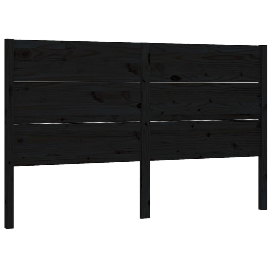 Hoofdbord 26X4X00 Cm Massief Grenenhout 126 x 100 cm Zwart
