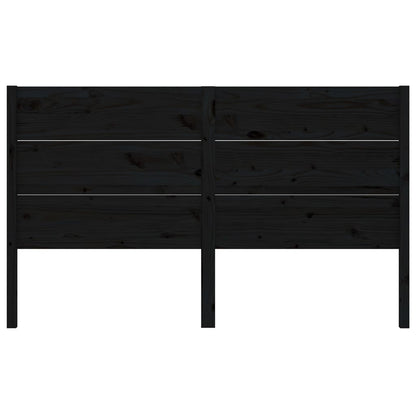 Hoofdbord 26X4X00 Cm Massief Grenenhout 126 x 100 cm Zwart