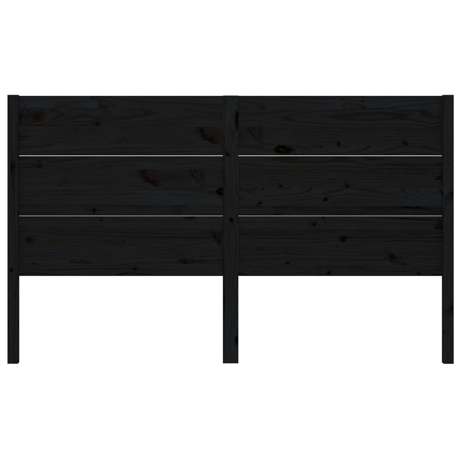 Hoofdbord 26X4X00 Cm Massief Grenenhout 126 x 100 cm Zwart