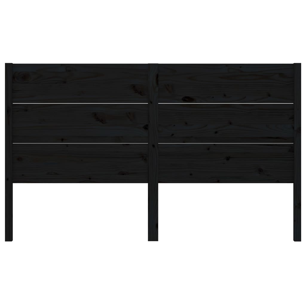 Hoofdbord 206X4X00 Cm Massief Grenenhout 206 x 100 cm Zwart