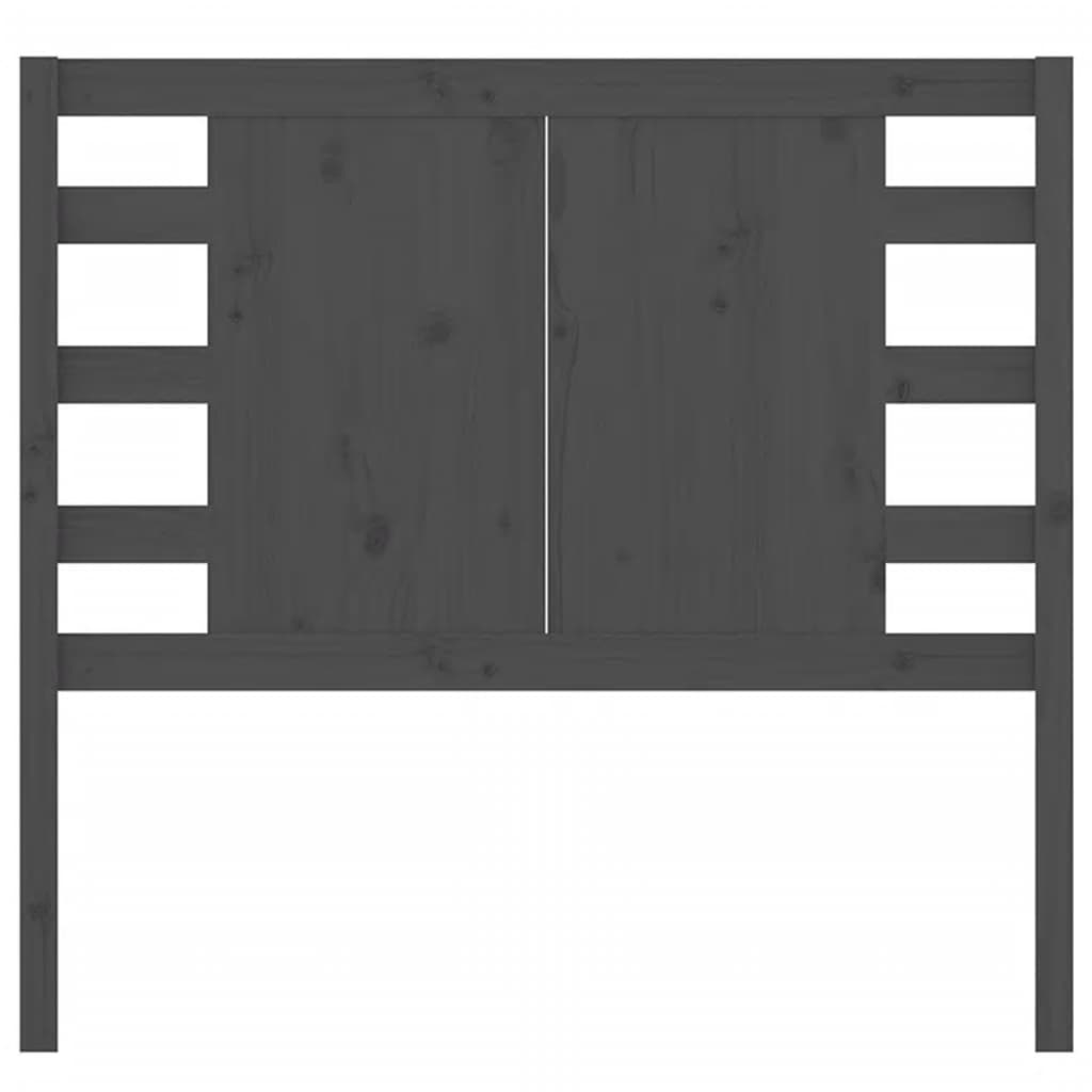 Hoofdbord 96X4X00 Cm Massief Grenenhout 96 x 100 cm Grijs