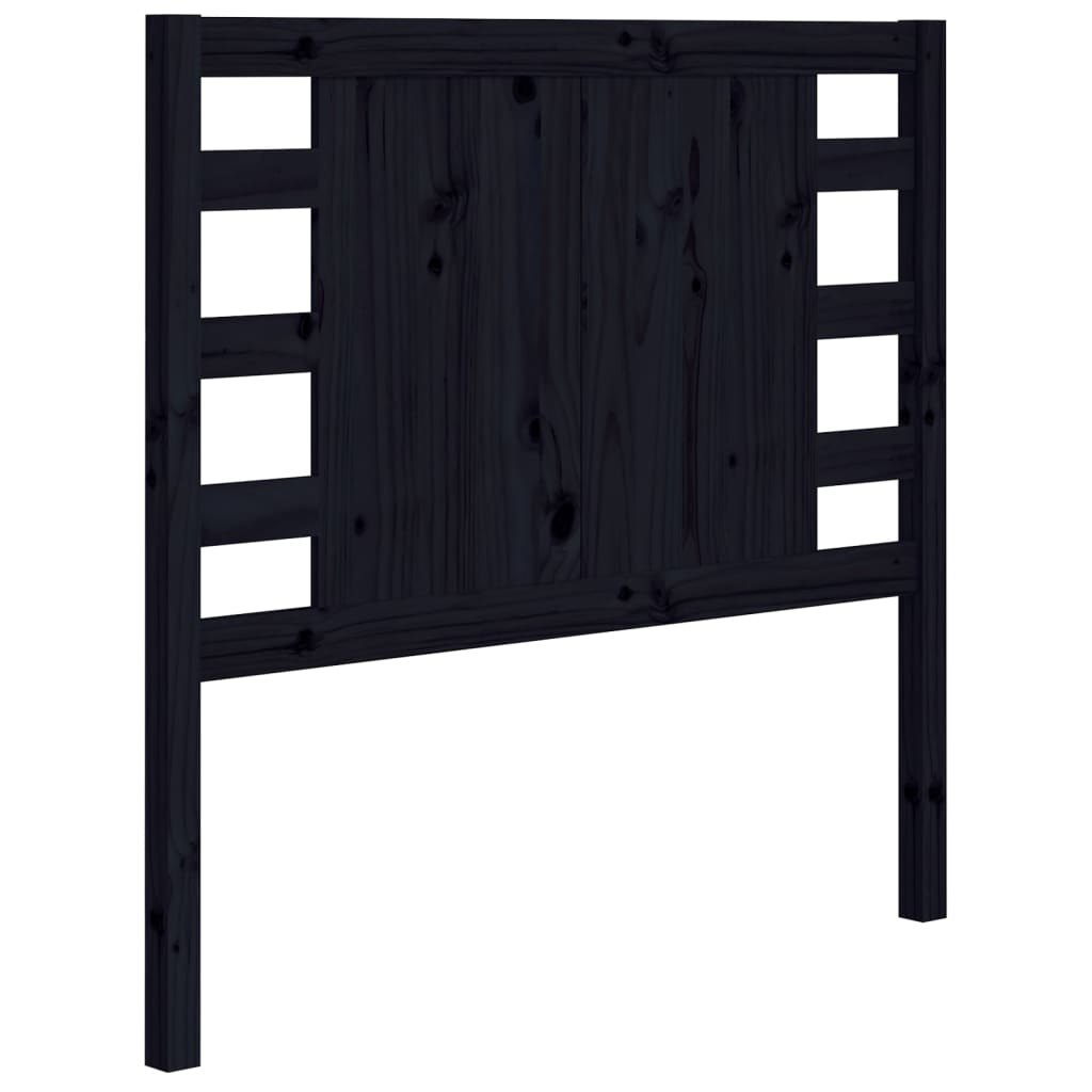 Hoofdbord 96X4X00 Cm Massief Grenenhout 96 x 100 cm Zwart