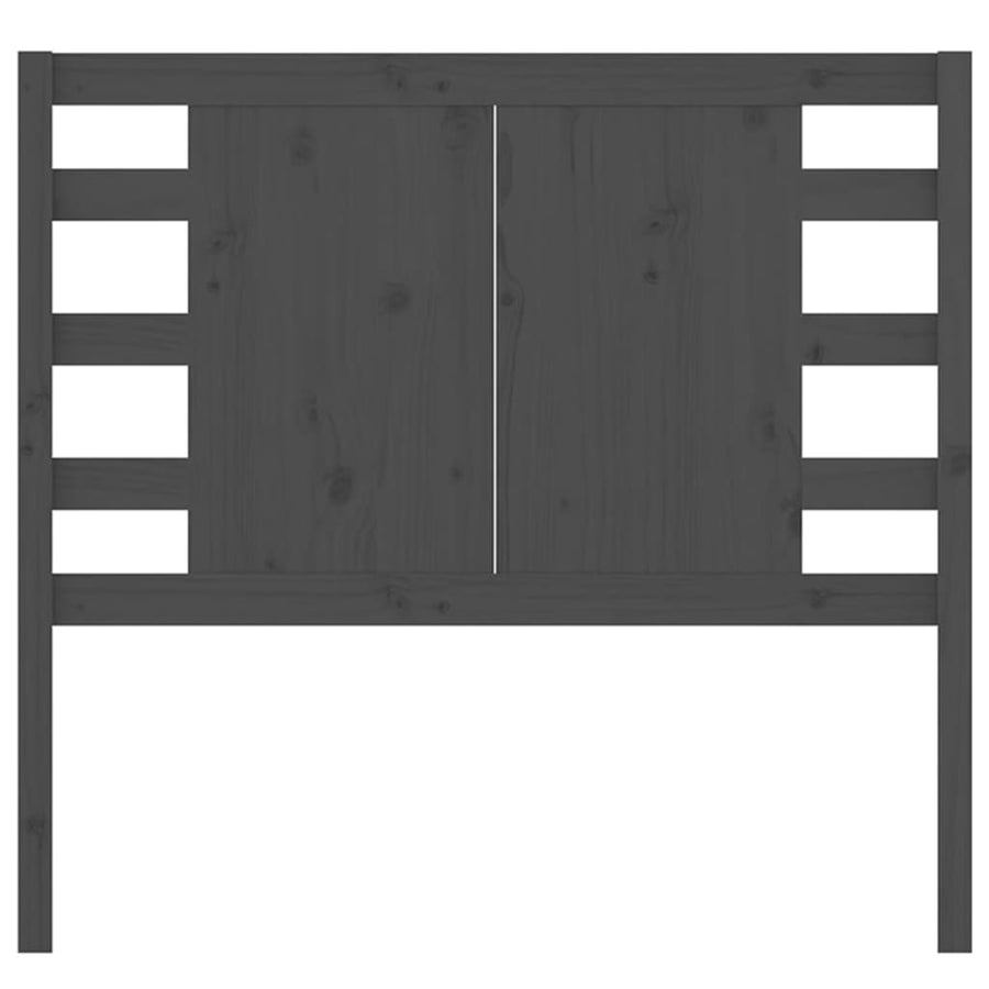 Hoofdbord 06X4X00 Cm Massief Grenenhout 106 x 100 cm Grijs