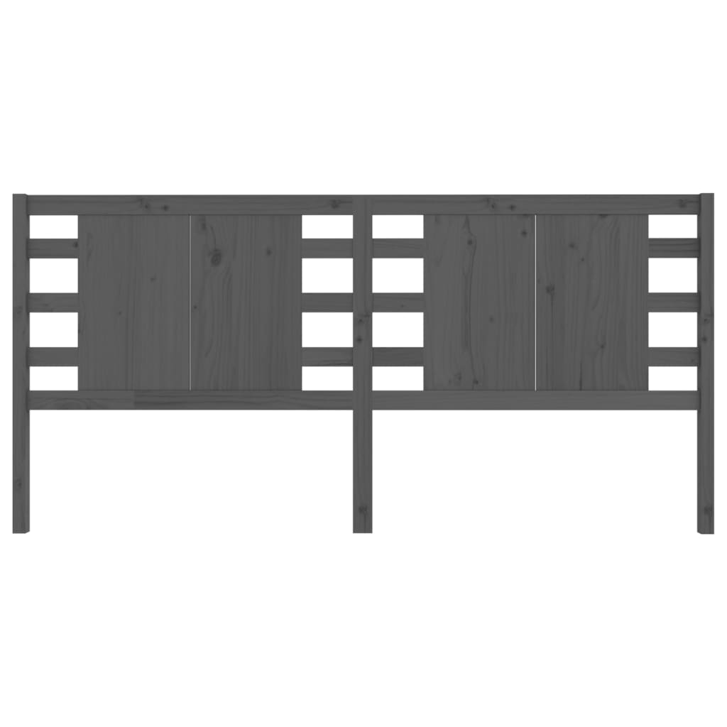 Hoofdbord 26X4X00 Cm Massief Grenenhout 126 x 100 cm Grijs