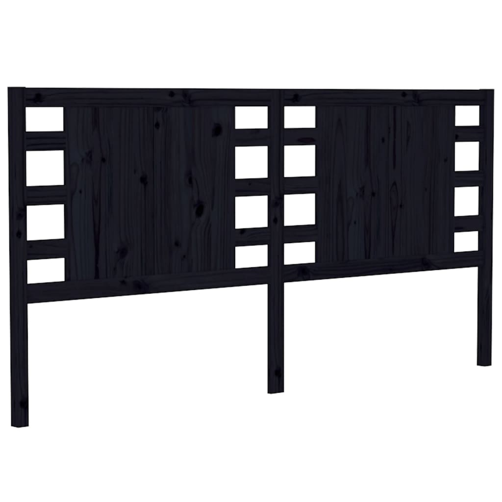 Hoofdbord 46X4X00 Cm Massief Grenenhout 146 x 100 cm Zwart