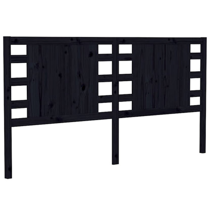 Hoofdbord 46X4X00 Cm Massief Grenenhout 146 x 100 cm Zwart