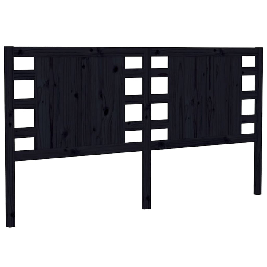 Hoofdbord 46X4X00 Cm Massief Grenenhout 146 x 100 cm Zwart