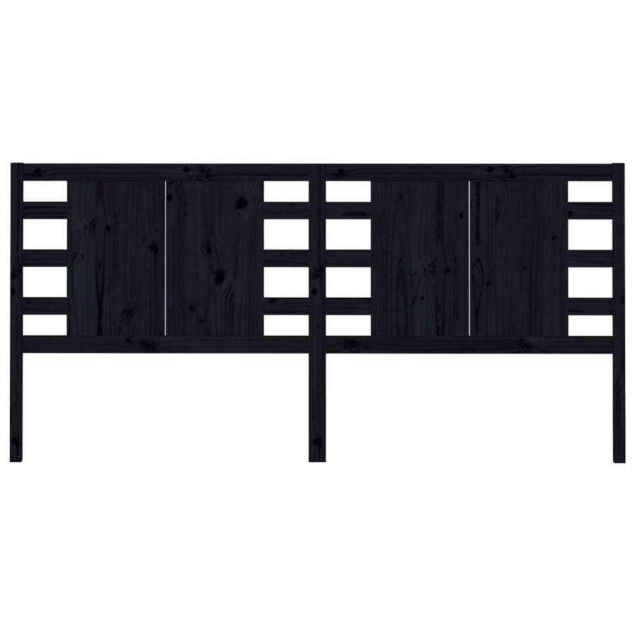Hoofdbord 46X4X00 Cm Massief Grenenhout 146 x 100 cm Zwart