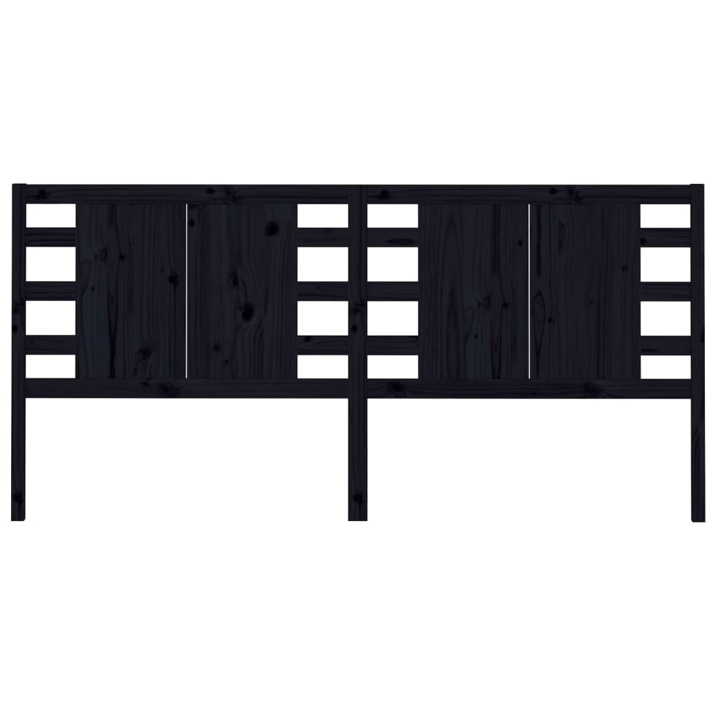 Hoofdbord 66X4X00 Cm Massief Grenenhout 166 x 100 cm Zwart