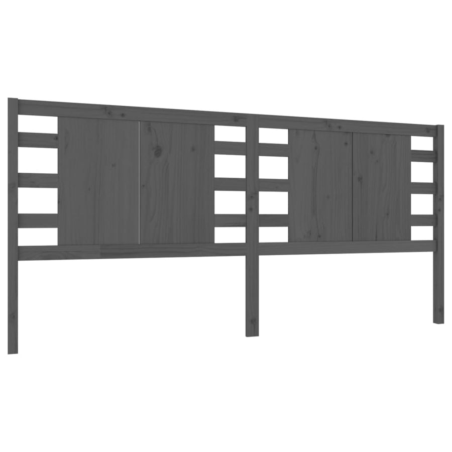 Hoofdbord 206X4X00 Cm Massief Grenenhout 206 x 100 cm Grijs