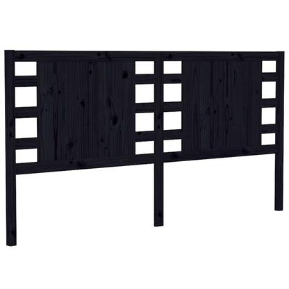 Hoofdbord 206X4X00 Cm Massief Grenenhout 206 x 100 cm Zwart