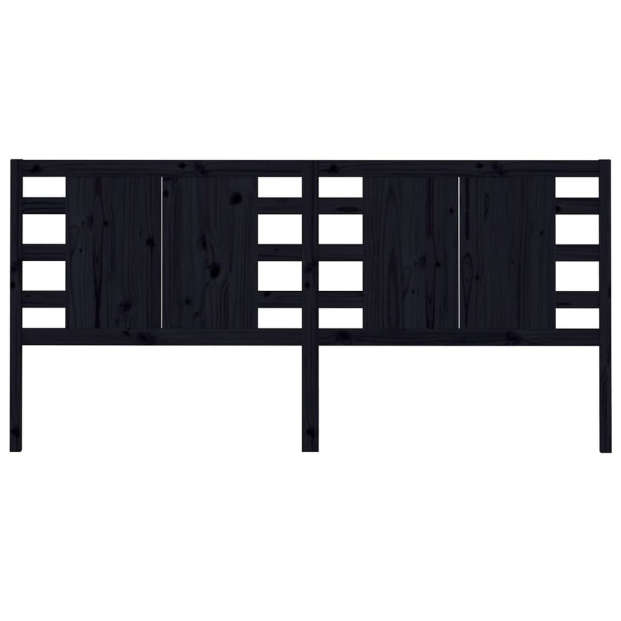 Hoofdbord 206X4X00 Cm Massief Grenenhout 206 x 100 cm Zwart
