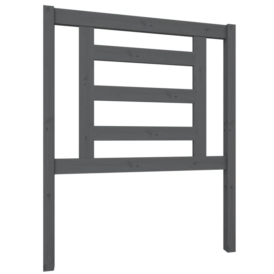 Hoofdbord 81X4X100 Cm Massief Grenenhout Grijs