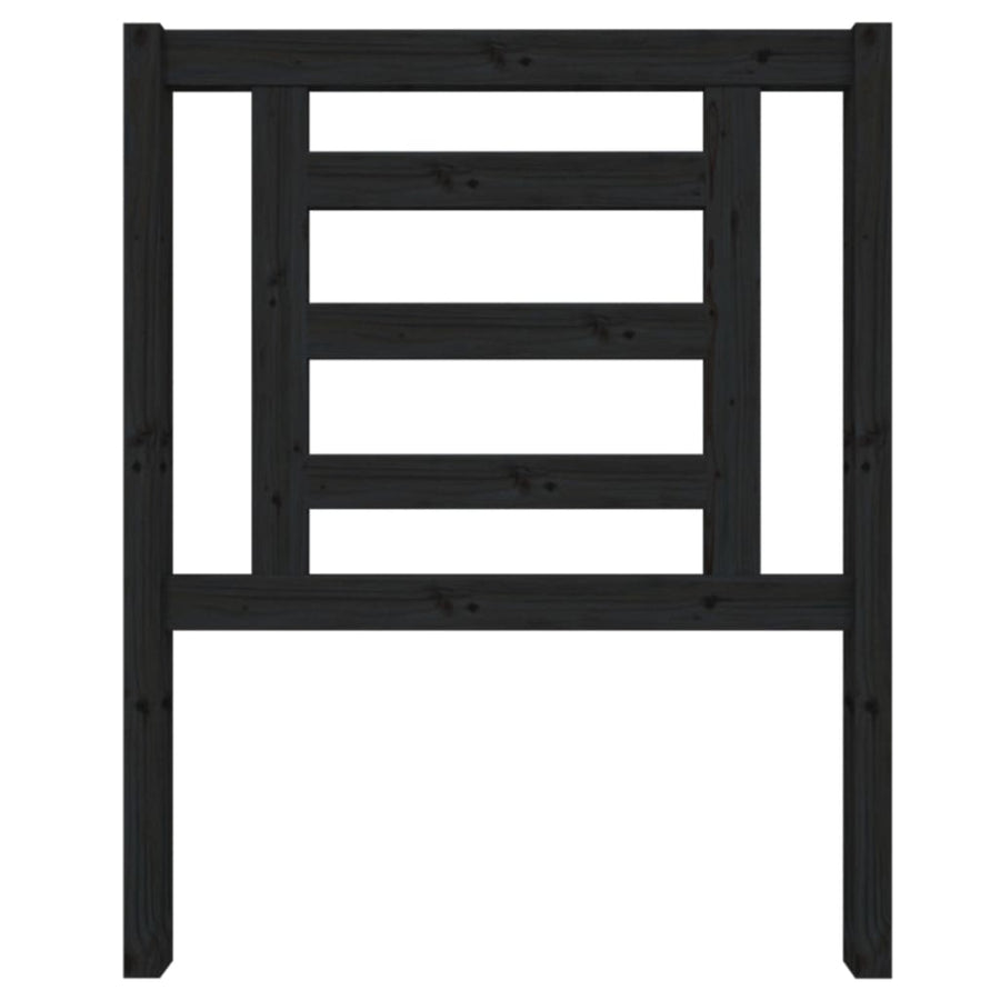 Hoofdbord 81X4X100 Cm Massief Grenenhout Zwart