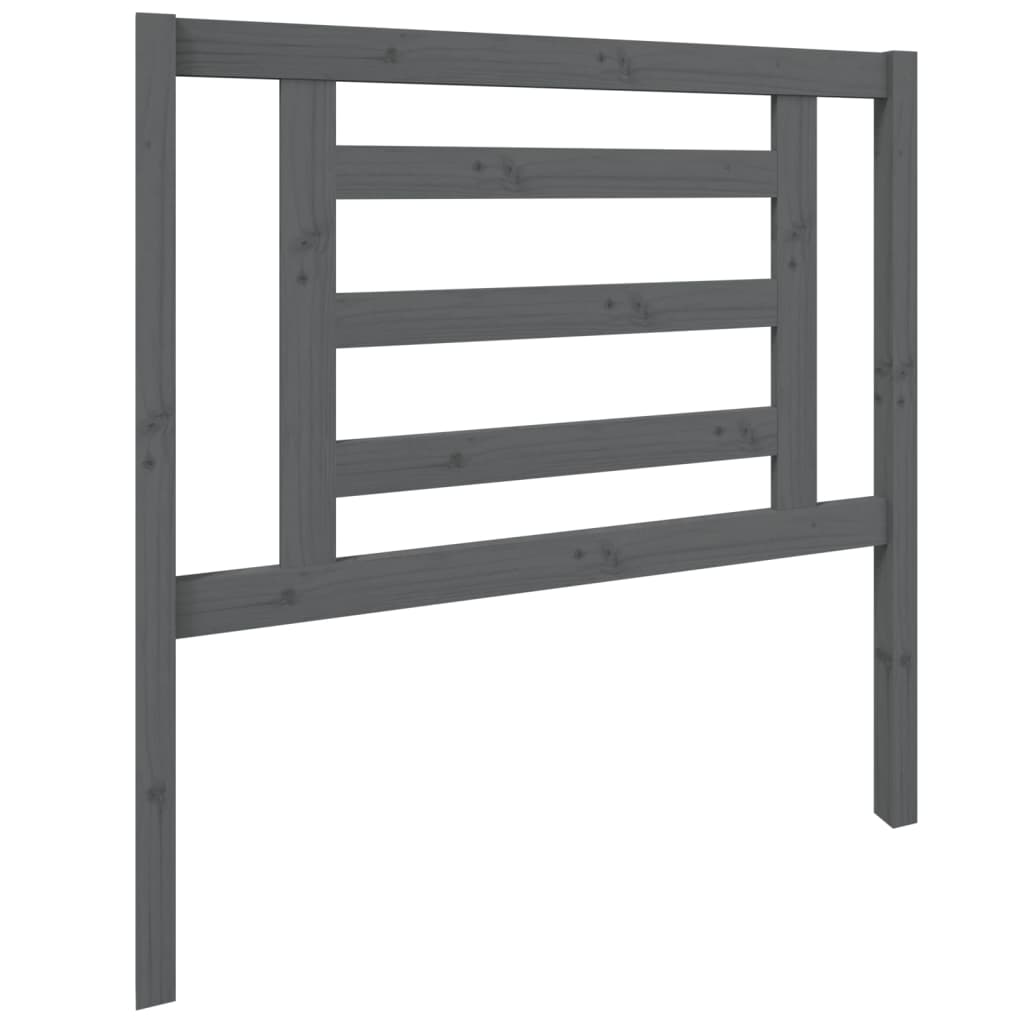 Hoofdbord 96X4X100 Cm Massief Grenenhout Grijs