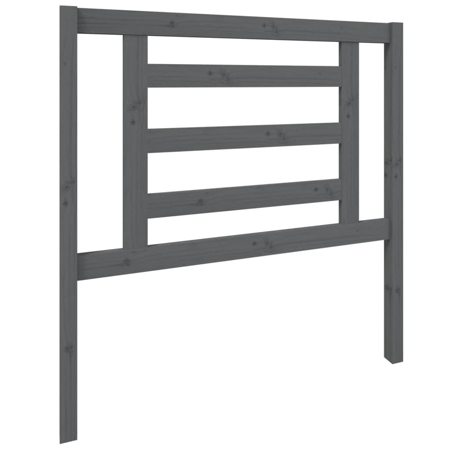 Hoofdbord 96X4X100 Cm Massief Grenenhout Grijs