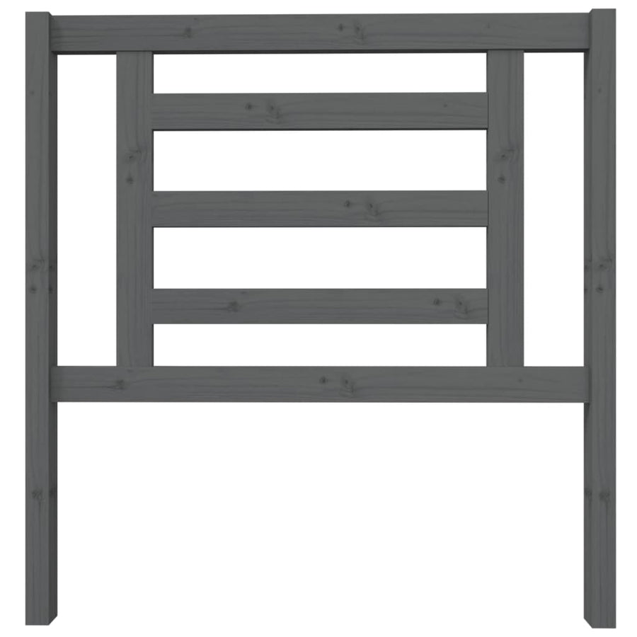 Hoofdbord 96X4X100 Cm Massief Grenenhout Grijs
