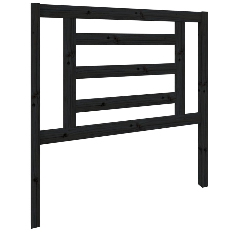 Hoofdbord 96X4X100 Cm Massief Grenenhout Zwart