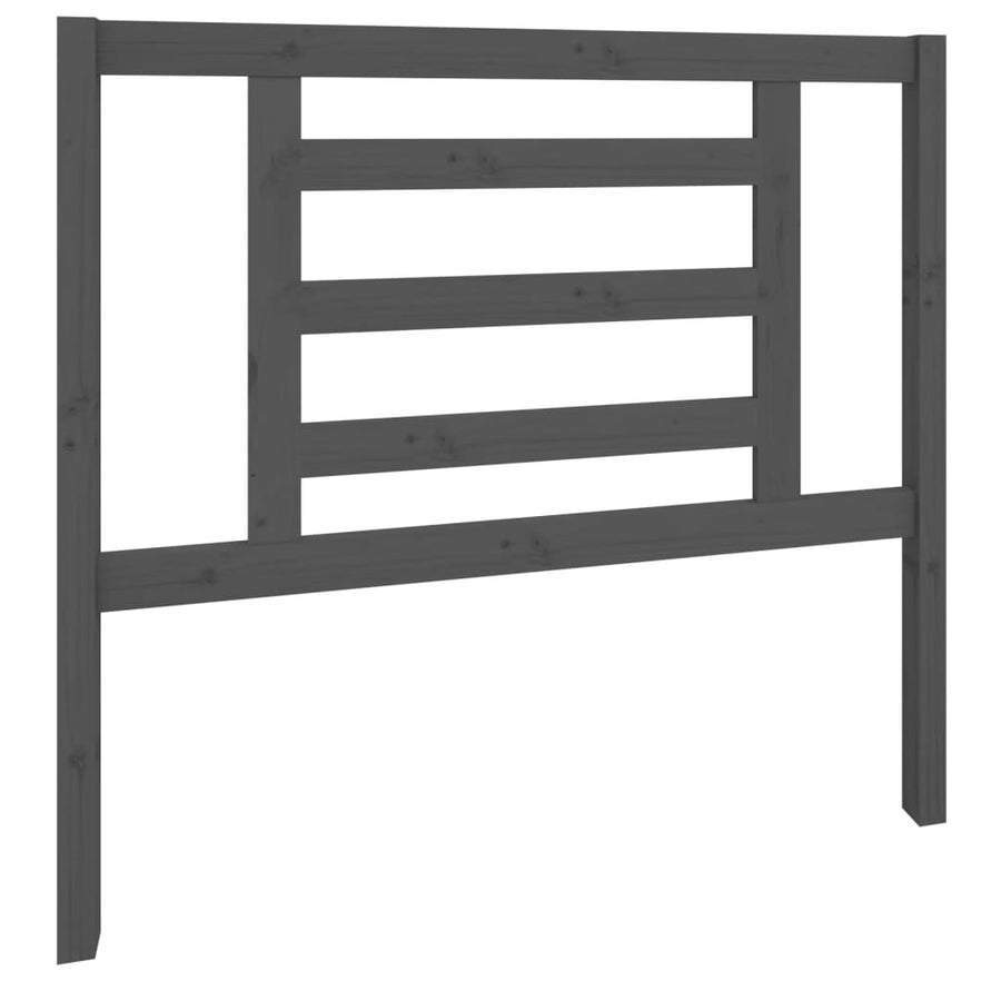 Hoofdbord 106X4X100 Cm Massief Grenenhout Grijs