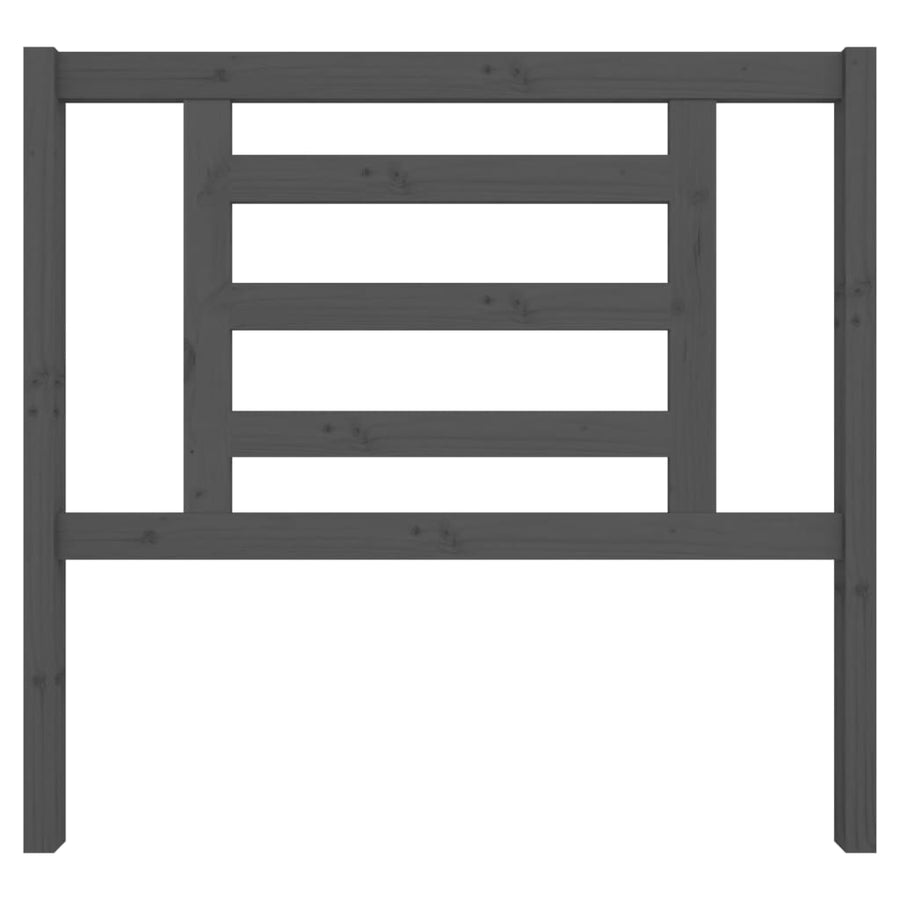 Hoofdbord 106X4X100 Cm Massief Grenenhout Grijs