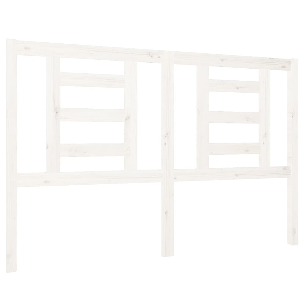 Hoofdbord 126X4X100 Cm Massief Grenenhout Wit