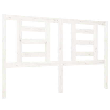 Hoofdbord 126X4X100 Cm Massief Grenenhout Wit