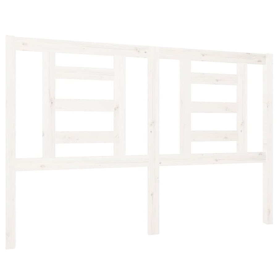 Hoofdbord 126X4X100 Cm Massief Grenenhout Wit